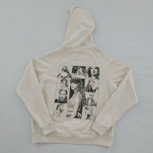 Taylor Swift The Eras Tour Cream Graphic Hooded Sweater Women's Large Men's M